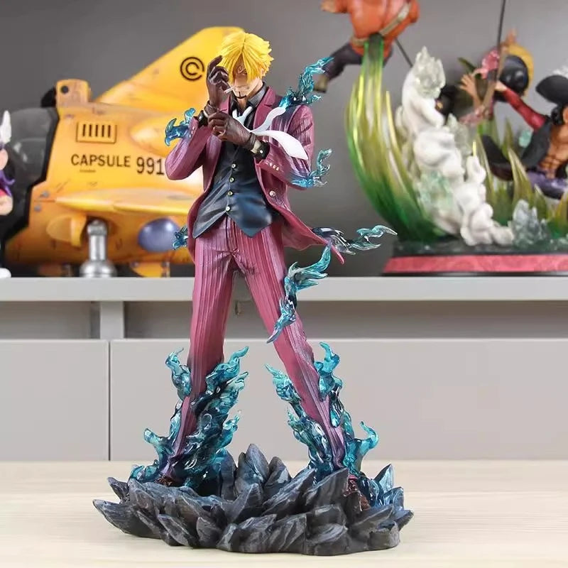25cm One Piece Sanji Anime Figure Fashion Show Sanji Figurine Pvc Model Statue Doll Decoration Collection Ornaments Toys Gift