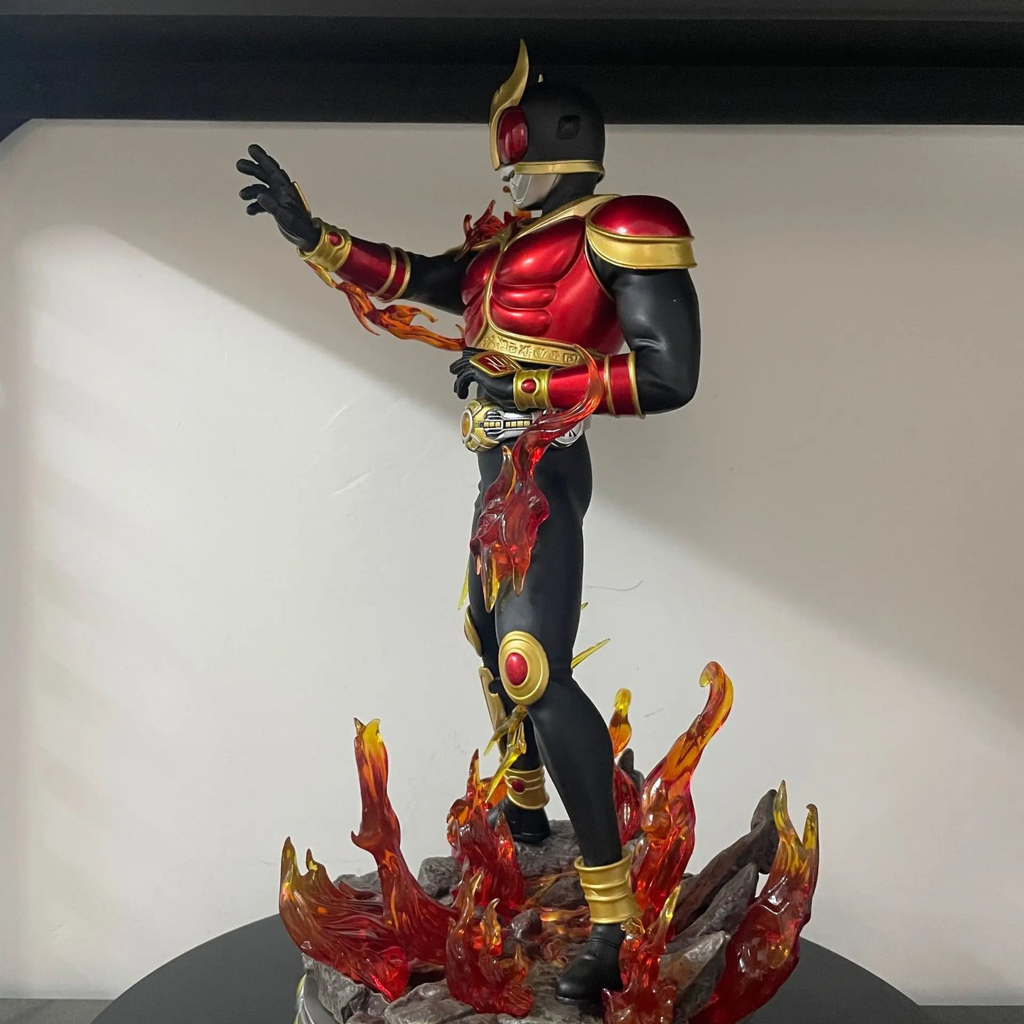 38cm Masked Rider Kuuga Rising Dragon Form Anime Figure Kamen Rider Figurine Collection Statue Model Ornament Room Desk Toy Gift