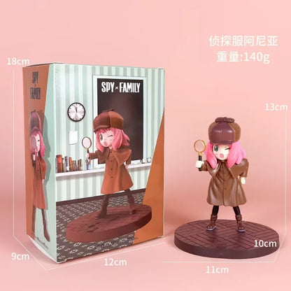 Manga Spy×Family Action Figures Forger Anya Detective Model Cute Anya Anime Figurine Toys PVC Collectible Ornament Birthday Gift