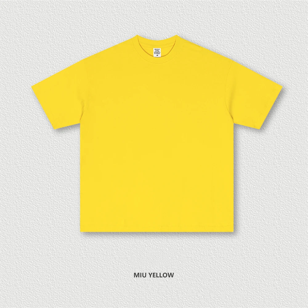 ZODF 2025 Summer Men 180gsm Solid T-Shirts Women Unisex Loose Basic Breathable Cotton T Shirt Brand Tees HY0971