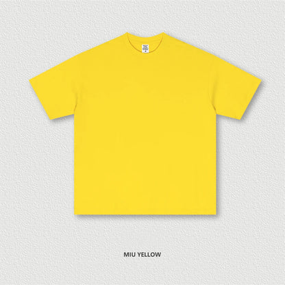 ZODF 2025 Summer Men 180gsm Solid T-Shirts Women Unisex Loose Basic Breathable Cotton T Shirt Brand Tees HY0971