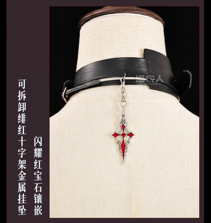 Love and Deepspace Heroines Cosplay Costume Red Dress Enchanting Veil Uniform Sylus Relentless Conqueror MC Halloween Women Girl