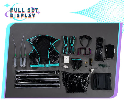 Mikuu Shiiee Cosplay Costume DokiDoki-R Mikku Women Sexy Black Dress Mikuu Shiiee Cosplay Halloween Costume