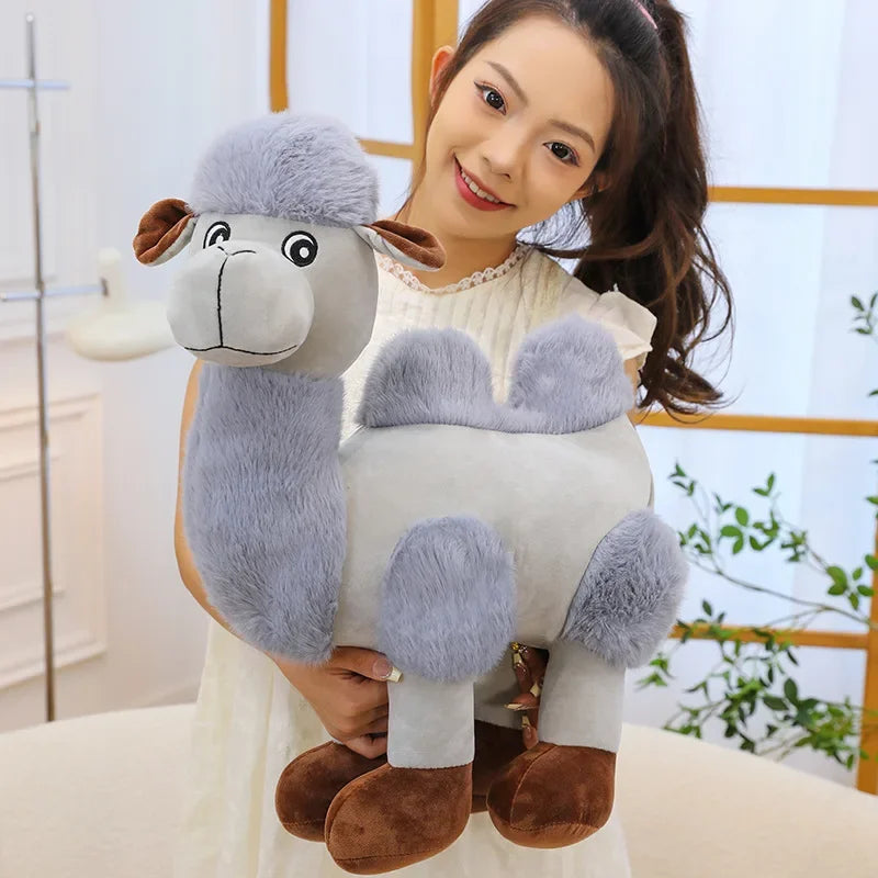 35/55cm Cute Cartoon Camel Plushies Doll Soft Stuffed Animals Plush Toys Home Decor Girls Sleeping Hug Pillow for Kids Xmas Gift