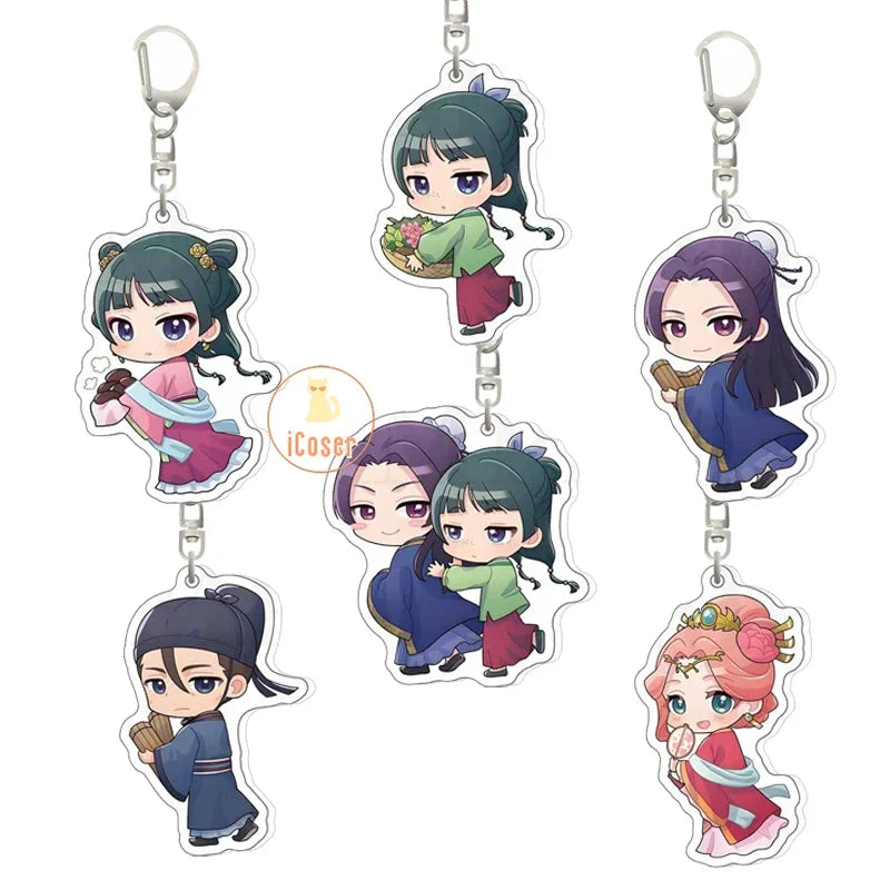 Anime The Apothecary Diaries Maomao Keychain Jinshi Gyokuyou Cosplay Gaoshun Rouran Backpack Pendant Kids Girls Birthday Gifts