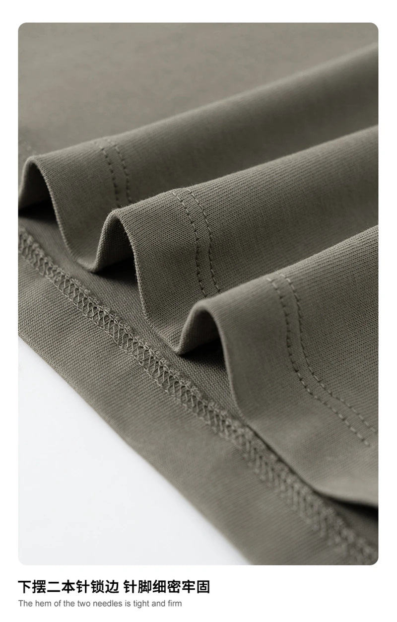 ZODF Women 2025 Summer 255gsm Cotton T-Shirts Hotsweet Girls Casual Solid Comfortable Sport T Shirt Brand Tops HY0978