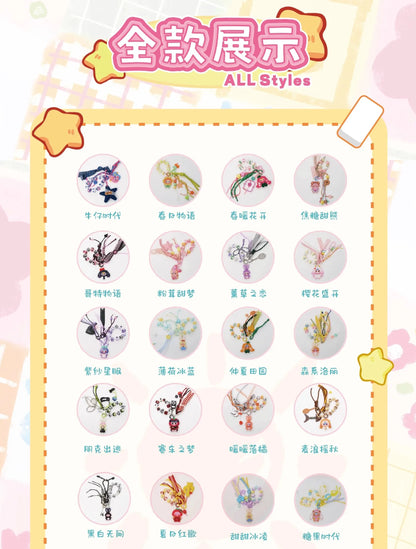 Baby Three Love Chain Time Series Blind Bag Phone Pendant Bracelet  and Exquisite Pendant for Girls' Daily Travel Accessories