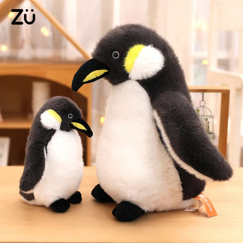 ZU 15-35cm Cute Antarctic Animal Emperor Penguin Plush Toy Soft Plushies Keychain Home Decor Fluffy Penguin Doll