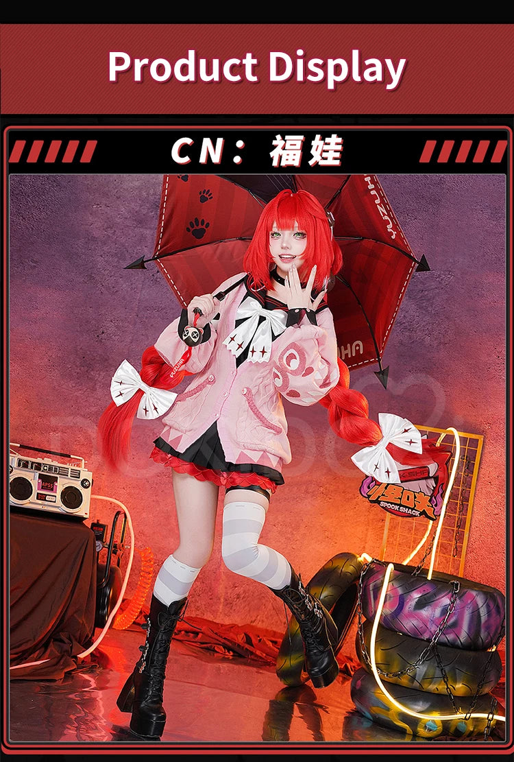 Ukinami Yuzuha Cosplay Costume Game Zenless Zone Zero DokiDoki-R ZZZ Women Cute Sweater Halloween Cosplay