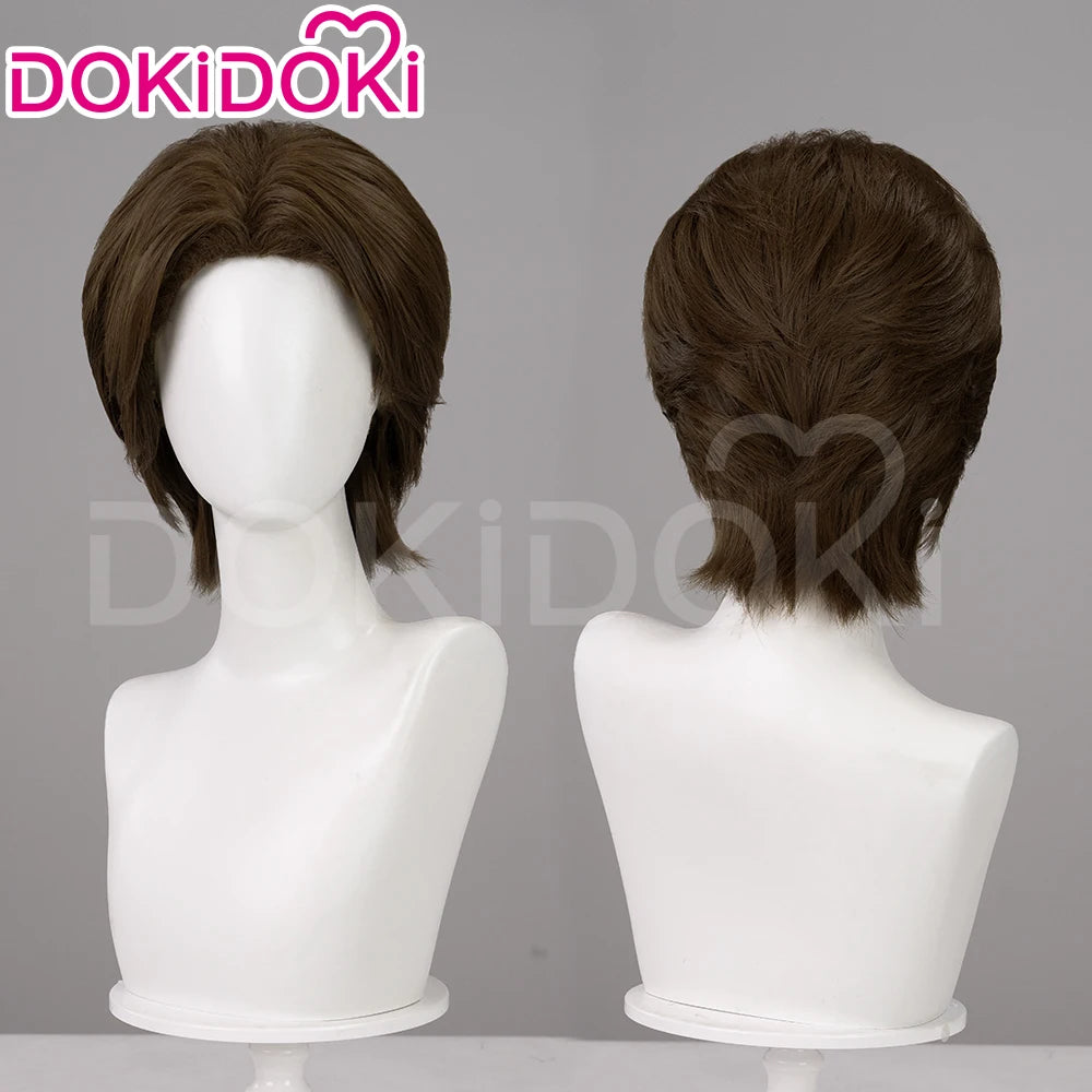 IN STOCK Jimmy Curly Wig Game Mouthwashing Cosplay DokiDoki Men 35cm Short Hair Jimmy Cosplay Free Wig Cap