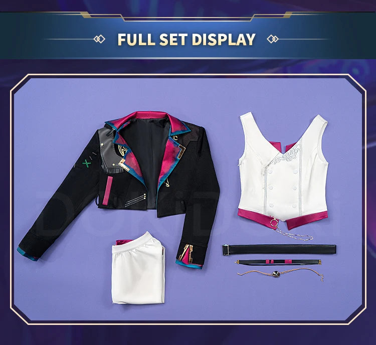 IN STOCK Jinxx Powderr Cosplay Costume Anime Cosplay【S-3XL】DokiDoki-SR Women Jinxx Powderr Dress Cosplay Plus Size