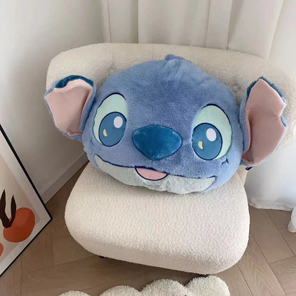 Comfortable Stitch Back Cushion Cuddly Throw Pillow Stuffed Anime Cushion Headrest Car Home Decor Sofa Bed Birthday Gifts
