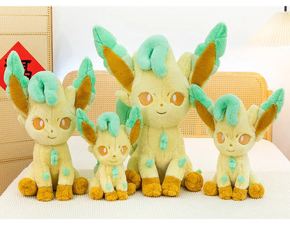 45/55/65CM Big Size Pokemon Leafeon Plushies Kawaii Cartoon Anime Doll Comfortable Soft Doll Children's Ornament Toy Gifts
