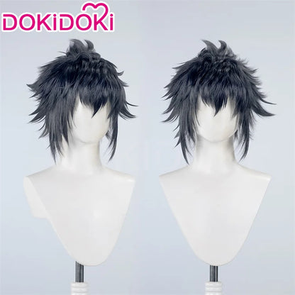 IN STOCK Noctiss Lucis Caelumm Wig Cosplay Game FF DokiDoki Short Black 35cm Wig Noctiss Lucis Caelumm Cosplay Free Wig Cap