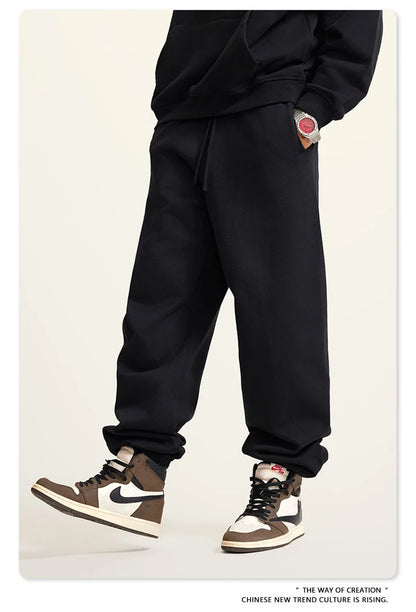ZODF New Men Heavy Weight 440gsm Solid Sweatpants Unisex Loose Basic Casual Comfortable Sport Pants Joggers Streetwears HY0628