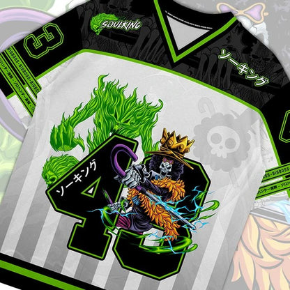 43 Jersey One Piece Soulking Brook Anime Y2k Style Kpop Baseball Hockey T-shirt Fashion Streetwear Anime Daily Unisex Tops Tees