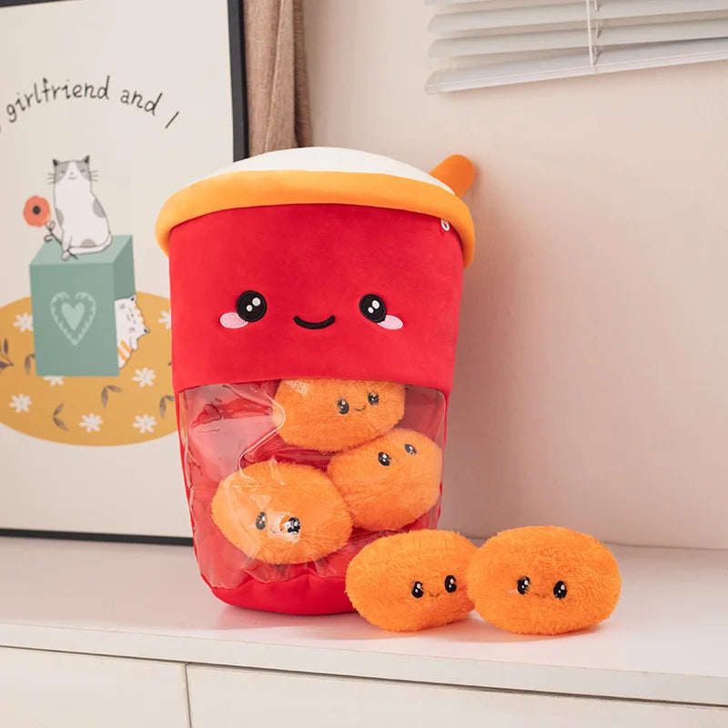 Various Play Doll Boba Plushies Mini Dolls in a Boba Cup Can Flip Boba Tea Toy Many Size Boba Tea Cushions for For Kids Girl