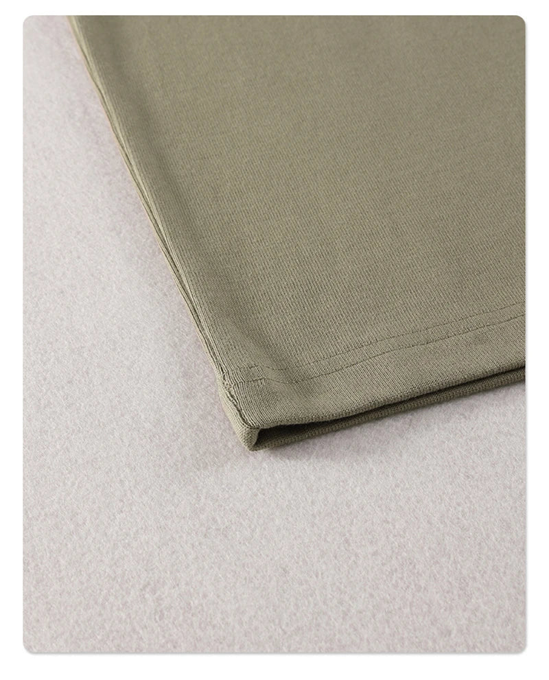 ZODF Summer Men 100% Cotton Solid Oversized Heavyweight 305gsm No-Shrink T-Shirt HY0165