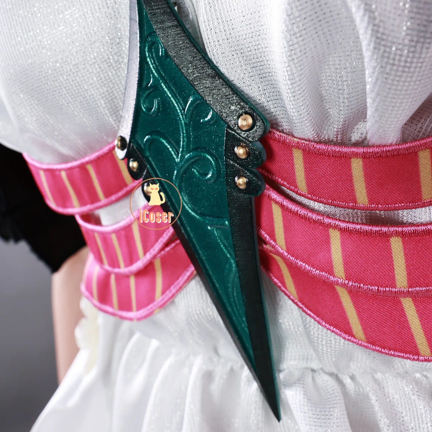 Wuthering Waves Carlotta Cosplay Costume Wig Dress Carlotta Montelli Rinascita Earrings Halloween Party for Women Girls Carnival