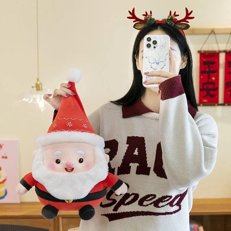 New 50cm Plush Santa Claus Doll Stuffed Toy Cuddly Pillow Christmas Gift for Kids Birthday Xmas Present Wholesale Small Gift