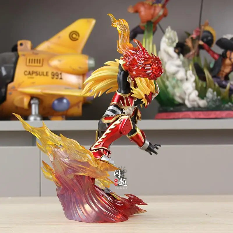 Hot 26cm/10.24in Anime Digimon Adventure Figure Agnimon Action Figures Pvc Statue Desktop Ornamen Collection Model Toys Gifts