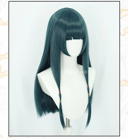 IN STOCK UWOWO Maomao Wig Anime The Apothecaryy Diaries Maomao Dance Dress Cosplay Wig Long Dark Green Wig 80CM