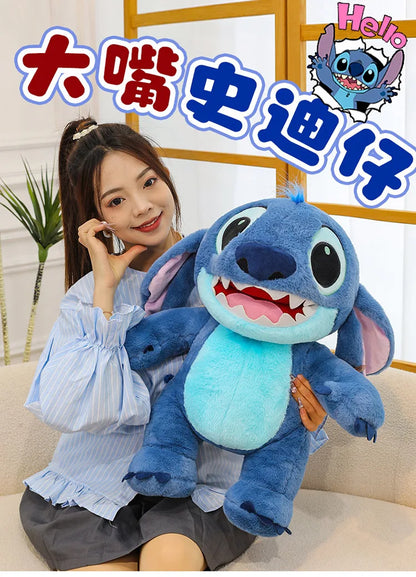 60cm Big Size Disney Stitch Cartoon Anime Plush Stuffed Doll Room Decoration Peluche Pillow Kawaii Plushies Ornaments Gifts