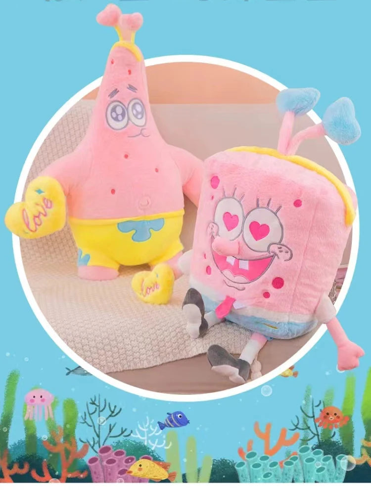 45-100CM SpongeBob SquarePants Patrick Star Doll Anime Cartoon Plush Toy Soft Cute Stuffed Collection Children's Birthday Gift