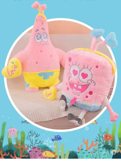 45-100CM SpongeBob SquarePants Patrick Star Doll Anime Cartoon Plush Toy Soft Cute Stuffed Collection Children's Birthday Gift