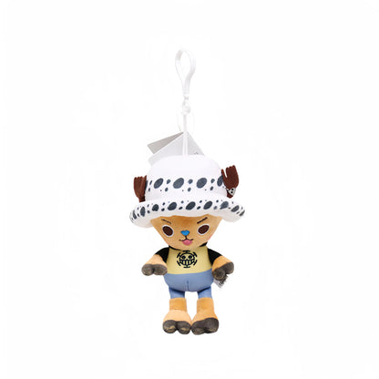 New 12cm Genuine One Piece Pendant Doll Plush Pendant Anime Surrounding Luffy Qiaoba Cartoon Creative Backpack Pendant Gift