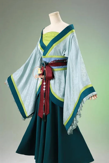 Anime The Apothecary Diaries Maomao Cosplay Costume La Clan Princess Green Dress Earrings Halloween Party for Women Girls iCoser