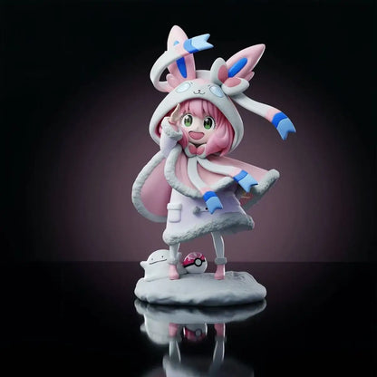 20cm Spy×Family Anime Figure Anya Forger Figure Cos Sylveon Eevee Figurine Gk Statue Model Doll Collection Room Decora Toys Gift
