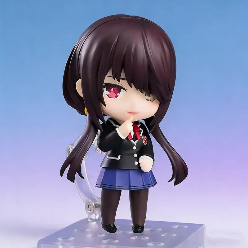 10cm Anime Date A Live V Tokisaki Kurumi Figure #2455 School Uniform Ver Action Ob11 Model Toy Doll Collection Gift PVC