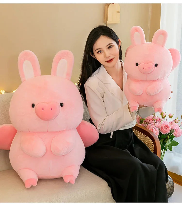 New 55cm Soft Kawaii Love Pink Pig Plush Pillow Stuffed Super Cute Round Pig High Quality Doll Gift for Childre Birthday Gift