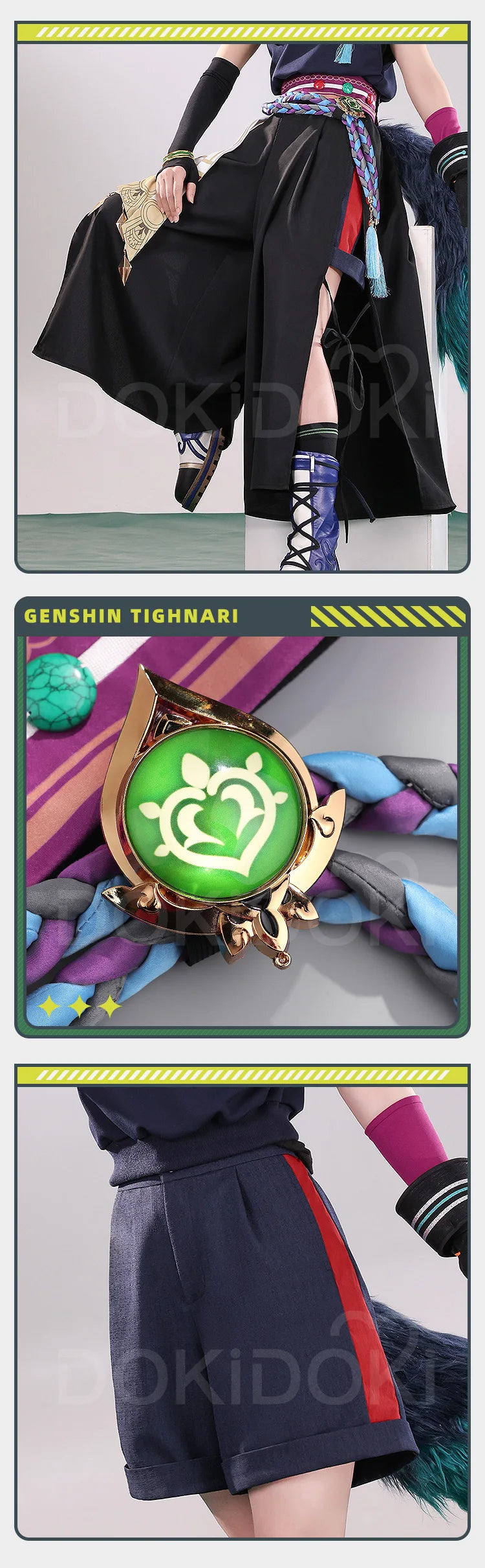 IN STOCK Tighnari Doujin Cosplay Costume Game Genshin Impact DokiDoki-SR Tighnari Cosplay Halloween Casual Wear Tighnari Sumeru