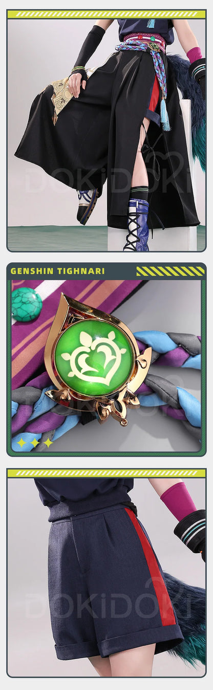 IN STOCK Tighnari Doujin Cosplay Costume Game Genshin Impact DokiDoki-SR Tighnari Cosplay Halloween Casual Wear Tighnari Sumeru