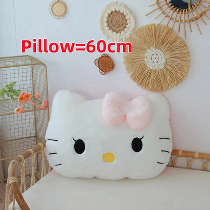 Sanrio Cuddly Hello Kitty Back Cushion Soft Cartoon Pillow Sofa Bed Bay Window Home Decor Pillow Hug Plushies Xmas Gift For Girl