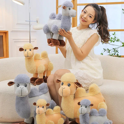 35/55cm Cute Cartoon Camel Plushies Doll Soft Stuffed Animals Plush Toys Home Decor Girls Sleeping Hug Pillow for Kids Xmas Gift