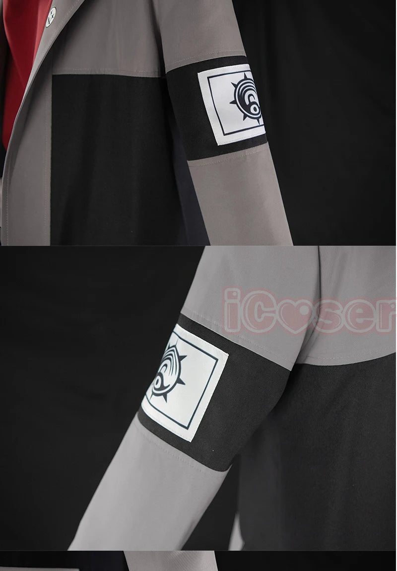 iCoser Anime Gachiakuta Enjin Cosplay Costume Wig Uniform Earrings Choker Akuta Cleaners Halloween Party for Women Men Carnival