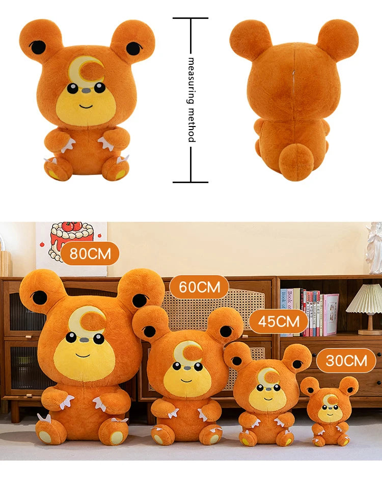 30/80cm Large Teddiursa Pokemon Plush Toys Anime Doll Cute Pillow Cartoon Giant Pokémon Plushie Stuffed Gift for Kids Christmas