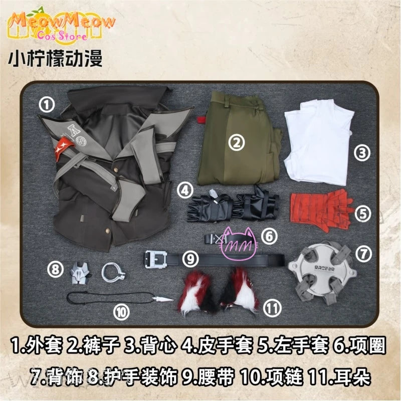 Zenless Zone Zero Komano Manato Cosplay Costume Set Polyester