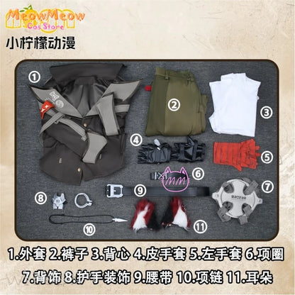 Zenless Zone Zero Komano Manato Cosplay Costume Set Polyester