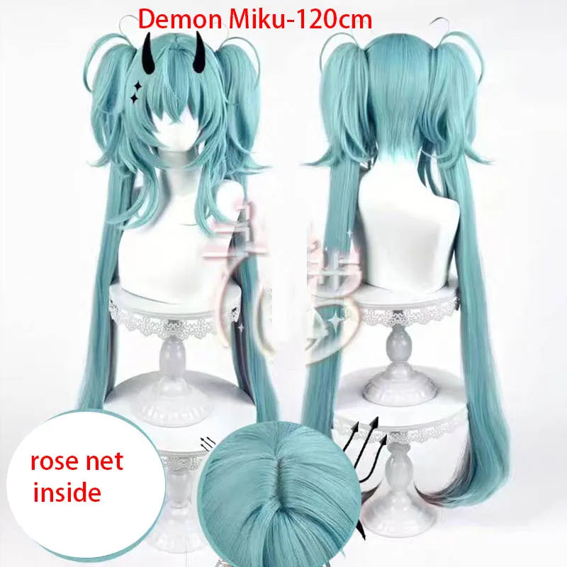 Anime Mikuu Snow And Demon Cosplay Wig 90cm 120cm Heat Resistant Fiber - wig