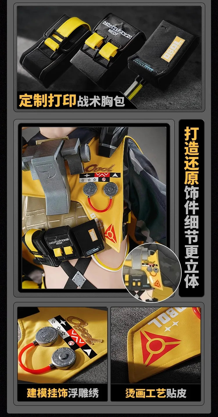 Zenless Zone Zero Trigger Cosplay Costume Wig Uniform Hairpin Obol Squad Halloween Party for Women Girls Carnival Props iCoser