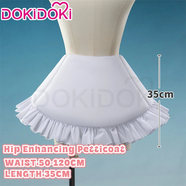 IN STOCK Underskirt Petticoats Bustle Cosplay Props DokiDoki Halloween Skirt Dress Petticoats Long Short White Black Bustle