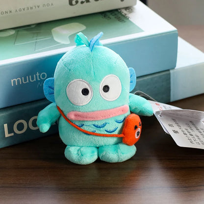 Sanrio Plushie Hangyodon Stuffed Plush Keychain Pendant Cartoon Doll Toys Soft PP Cotton Kawaii Bag Keyring Gifts For Girls Kids