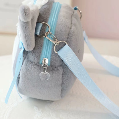 Sanrio Cartoon Anime Hello Kitty My Melody Cosmetic Bag Coin Purse Cute Kuromi Cinnamoroll Plush Bag Gifts For Girl