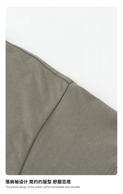 ZODF Women 2025 Summer 255gsm Cotton T-Shirts Hotsweet Girls Casual Solid Comfortable Sport T Shirt Brand Tops HY0978