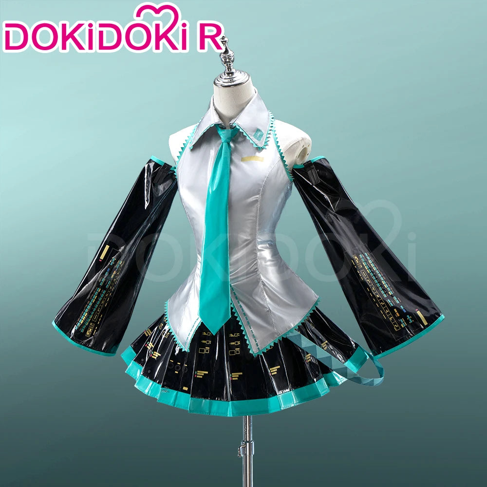 IN STOCK Mikuu Cosplay Costume DokiDoki-R Mikku Cosplay Women Cute Short Dress Costume Mikuu Cosplay Christmas