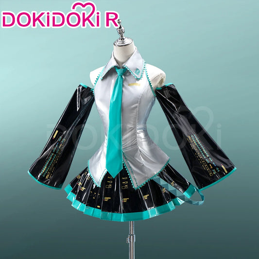 IN STOCK Mikuu Cosplay Costume DokiDoki-R Mikku Cosplay Women Cute Short Dress Costume Mikuu Cosplay Christmas
